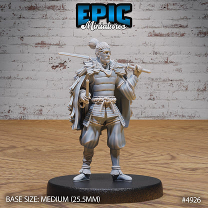 Legendary Ronin (Medium) | Premium DnD Minis High Quality Resin | Kung Fu, Sword, Monk, East Asian, Asia, Japan, Japanese, Hair Bun, Samurai