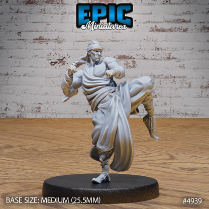 Martial Arts Monk (Medium) | Premium DnD Minis High Quality Resin | Japanese, East Asia, Asian, Male, Fighter, Kung Fu, Martial Arts, Man