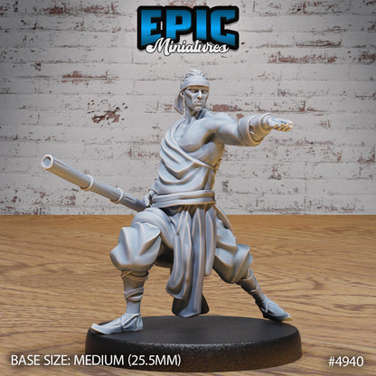 Martial Arts Monk (Medium) | Premium DnD Minis High Quality Resin | Japanese, East Asia, Asian, Male, Fighter, Kung Fu, Martial Arts, Man