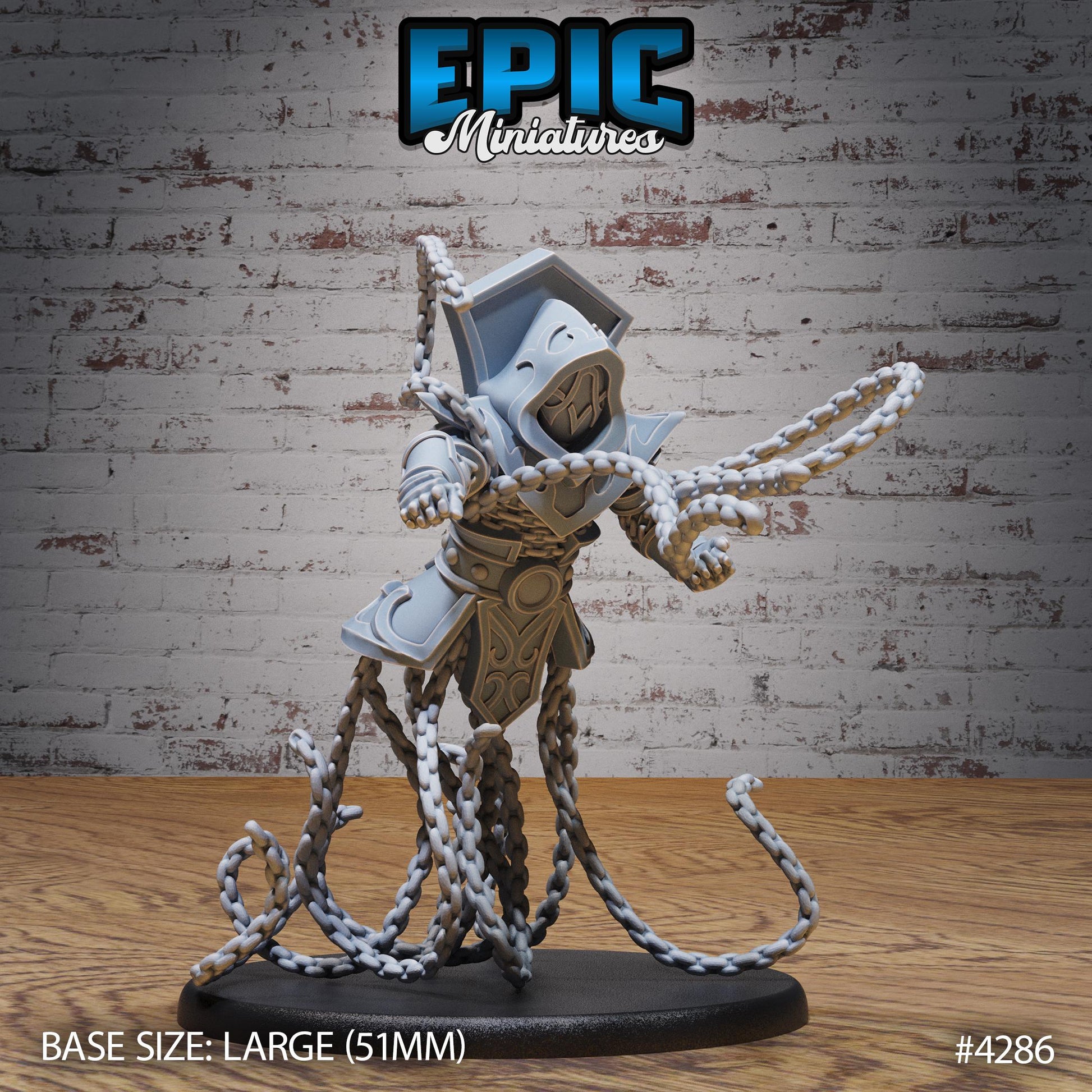 Chain Golem Bundle (Large) | Premium DnD Minis High Quality Resin Miniature | Fantasy, Hell, Chains, Demon, Enemy, Sword, Attack, Beast