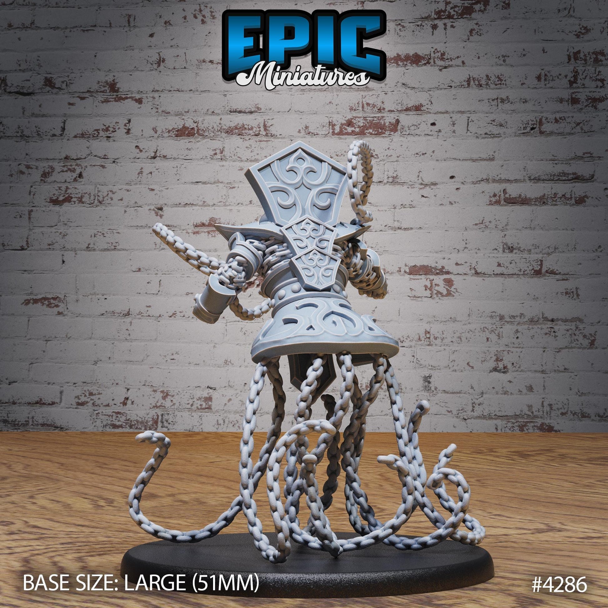 Chain Golem Bundle (Large) | Premium DnD Minis High Quality Resin Miniature | Fantasy, Hell, Chains, Demon, Enemy, Sword, Attack, Beast