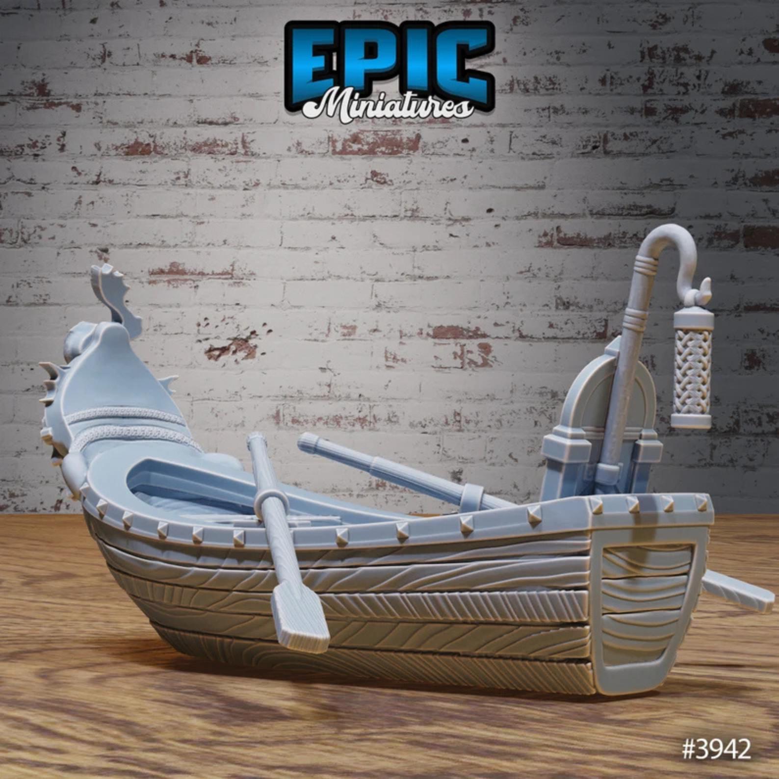 Harbor Boats Bundle | Premium DnD Miniatures High Quality Resin | Fantasy Scatter, Terrain Environment, Dock, Broken, Sail Boat, Row, Bayou