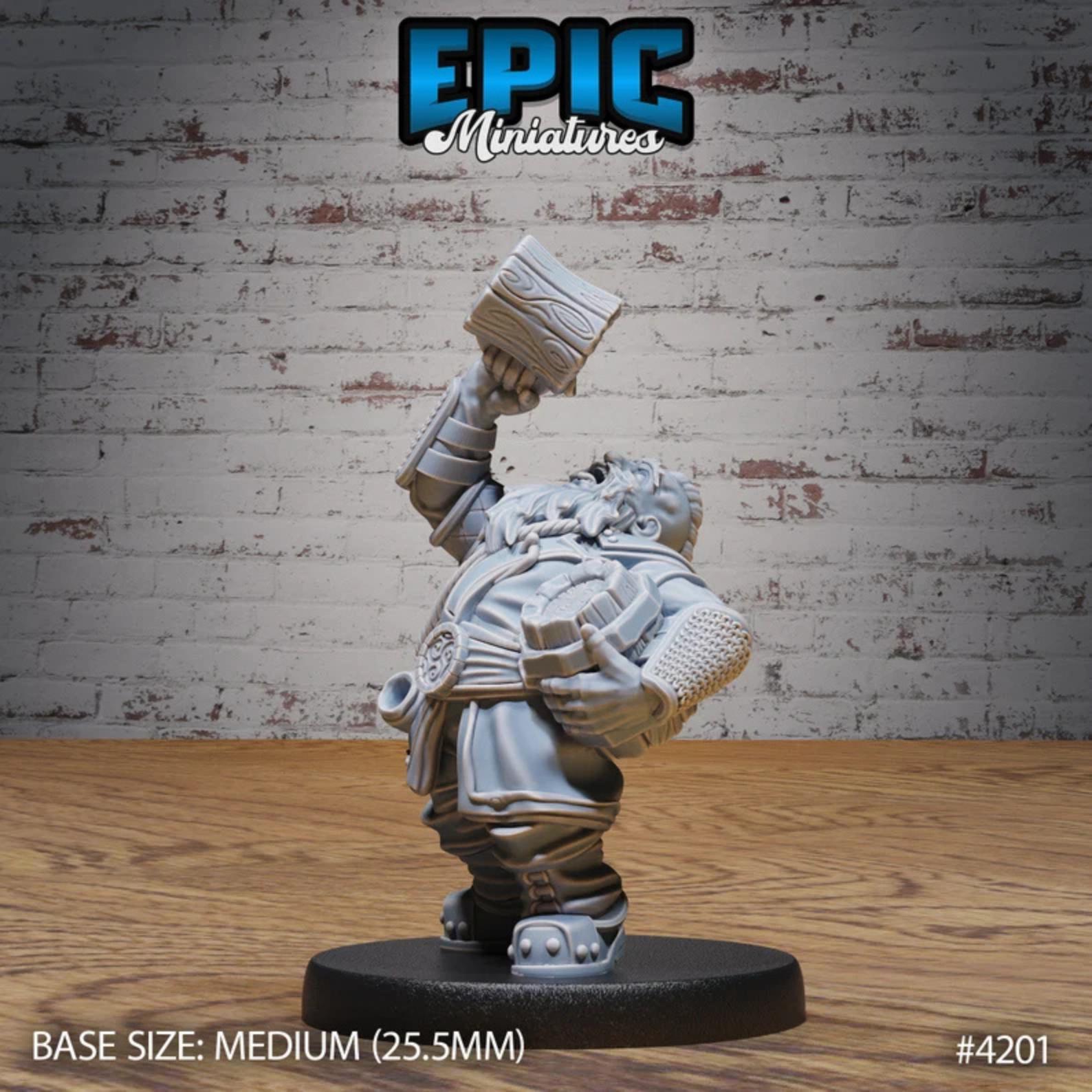 Male/Female Dwarf Bundle (Medium) | Premium DnD Minis High Quality Resin | Fantasy Dwarf Ale, Hammer, Drinking, Tavern Keeper, Bar Maid
