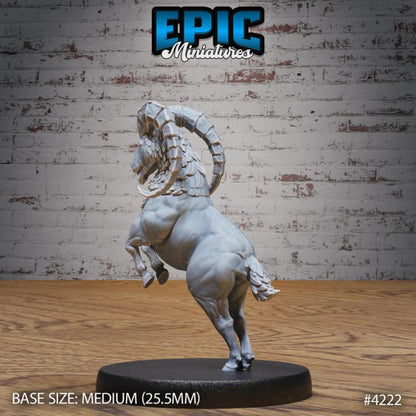 Wild Goat Beast Mount (Medium) | Premium DnD Minis with High Quality Resin | Fantasy Goat, Sheep, Bighorn, Saddle Bell, Scrolls, Armor