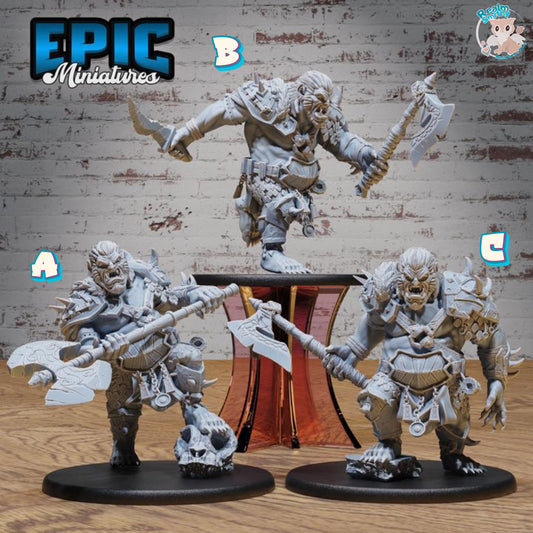 Bugbear Raider (Large) | Premium DnD Miniatures | High Quality Resin | Raiders, Orc, Bugbears, Goblins, Enemy, Creature, Beast, 5e, Bear