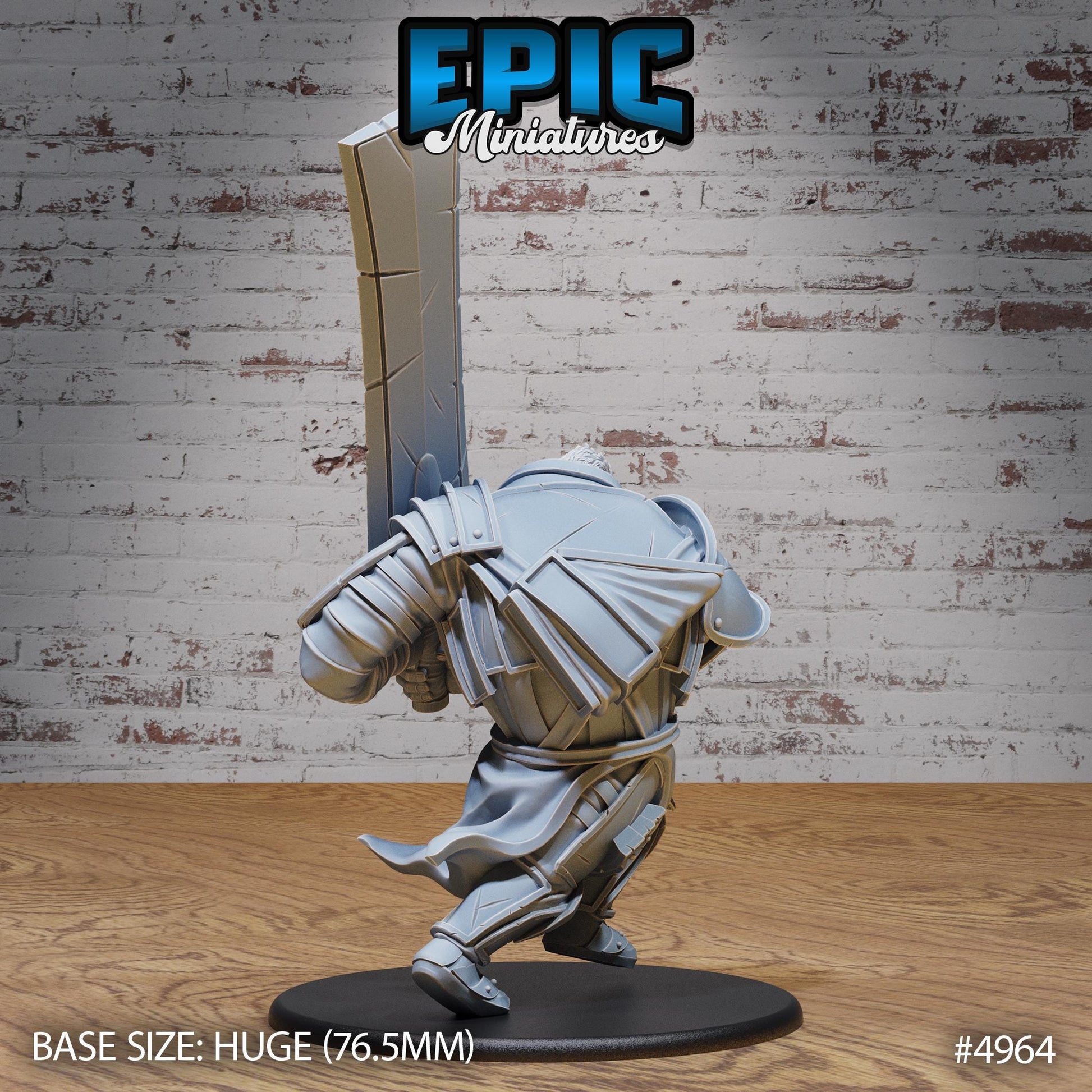 Fire Giant (Huge) | Premium DnD Minis High Quality Resin | Paladin, Barbarian, Fighter, Shield, Sword, Victory Pose, Male, Swipe, Attack