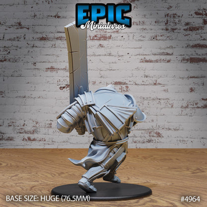 Fire Giant (Huge) | Premium DnD Minis High Quality Resin | Paladin, Barbarian, Fighter, Shield, Sword, Victory Pose, Male, Swipe, Attack
