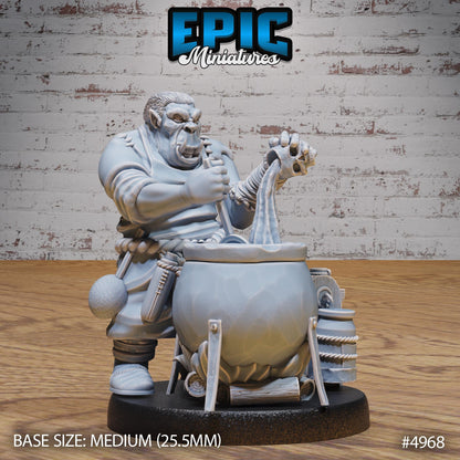Gray Orc Alchemist (Medium) | Premium DnD Miniatures | High Quality Resin | D&D RPG