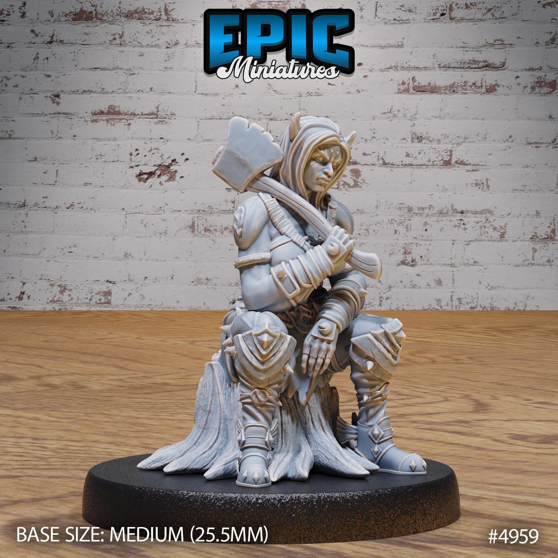 Orc Tiefling (Medium) | Premium DnD Miniatures | High Quality Resin | D&D RPG