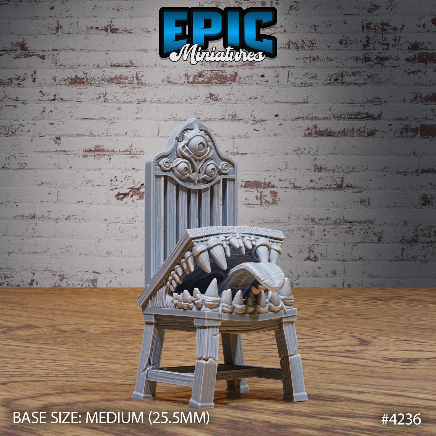 Mimic Chairs (Normal & Mimic) | Premium DnD Minis | High Quality Resin | Chair, Beast, Medium, Mimics, Encounter, Furniture, Tongue, Teeth