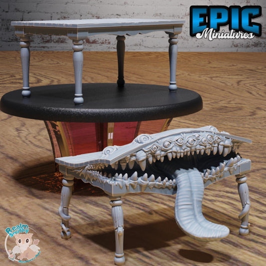 Mimic Tables (Normal & Mimic)| Premium DnD Minis High Quality Resin |Stair Beast Large, Mimics Encounter, Table, Furniture Teeth Enemy