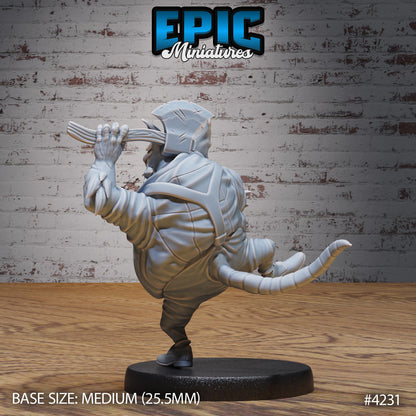 Sewer Godfather Rats (Medium) | Premium DnD Minis | High Quality Resin Miniature | Gun, Gangster, Mafia, Axe, Tommy Machine Guns, Mice
