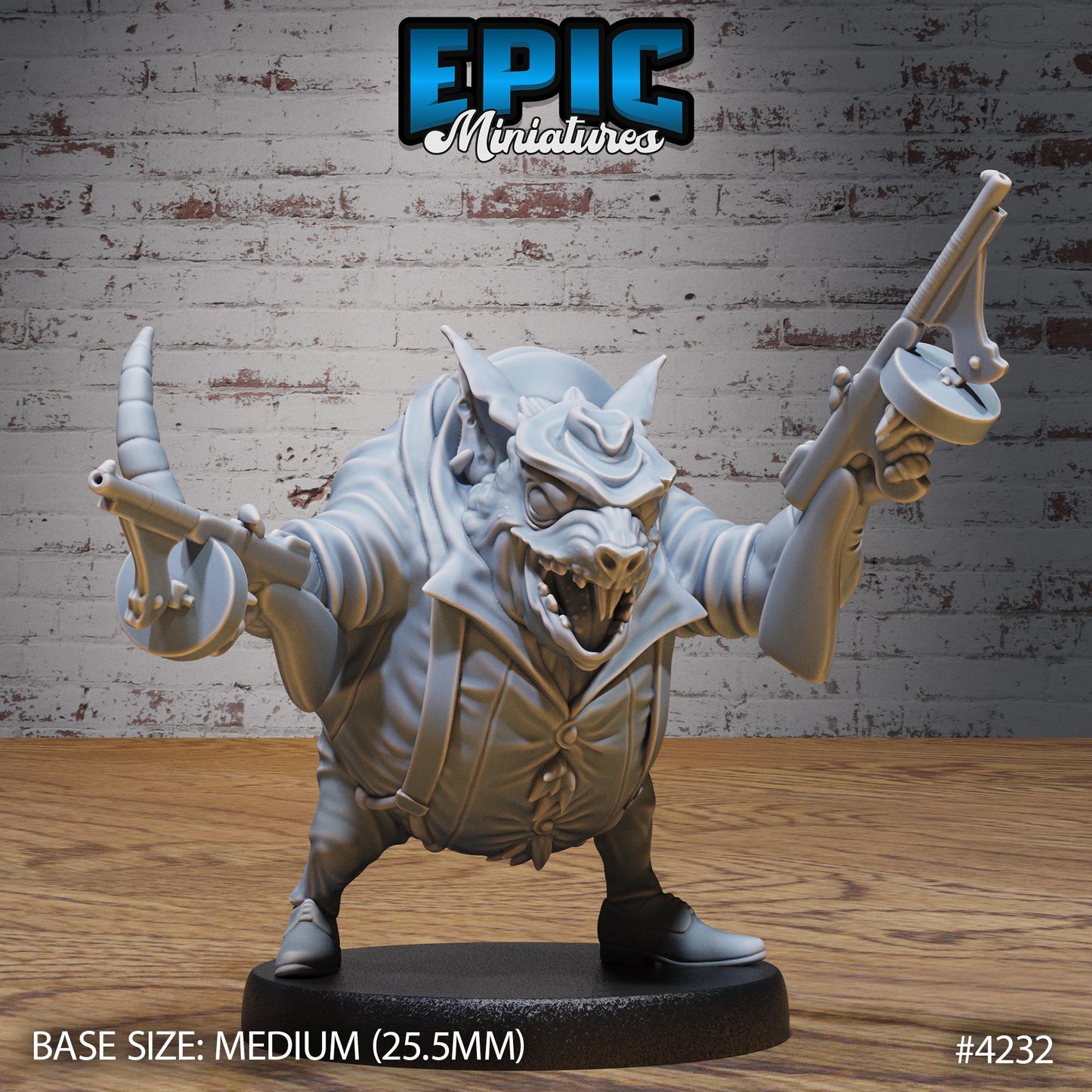 Sewer Godfather Rats (Medium) | Premium DnD Minis | High Quality Resin Miniature | Gun, Gangster, Mafia, Axe, Tommy Machine Guns, Mice