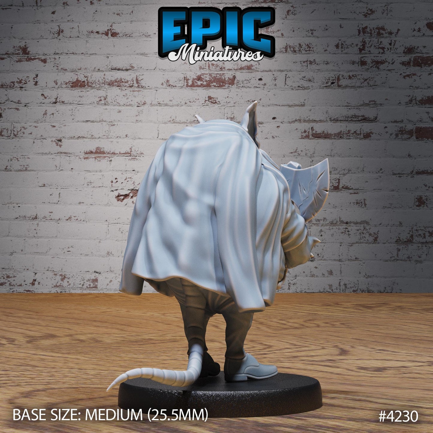 Sewer Godfather Rats (Medium) | Premium DnD Minis | High Quality Resin Miniature | Gun, Gangster, Mafia, Axe, Tommy Machine Guns, Mice
