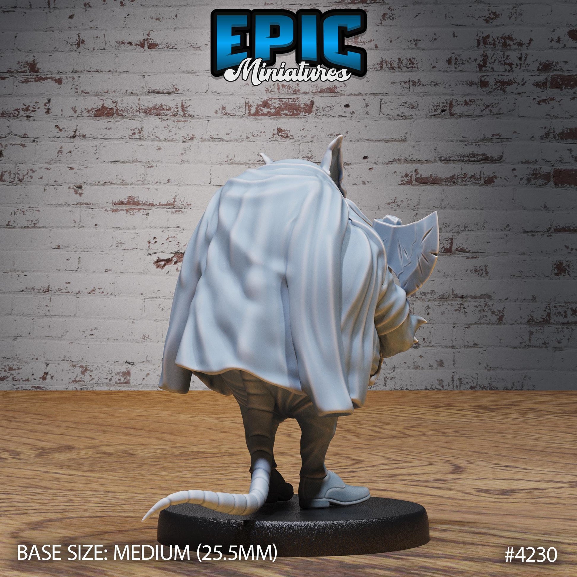 Sewer Godfather Rats (Medium) | Premium DnD Minis | High Quality Resin Miniature | Gun, Gangster, Mafia, Axe, Tommy Machine Guns, Mice