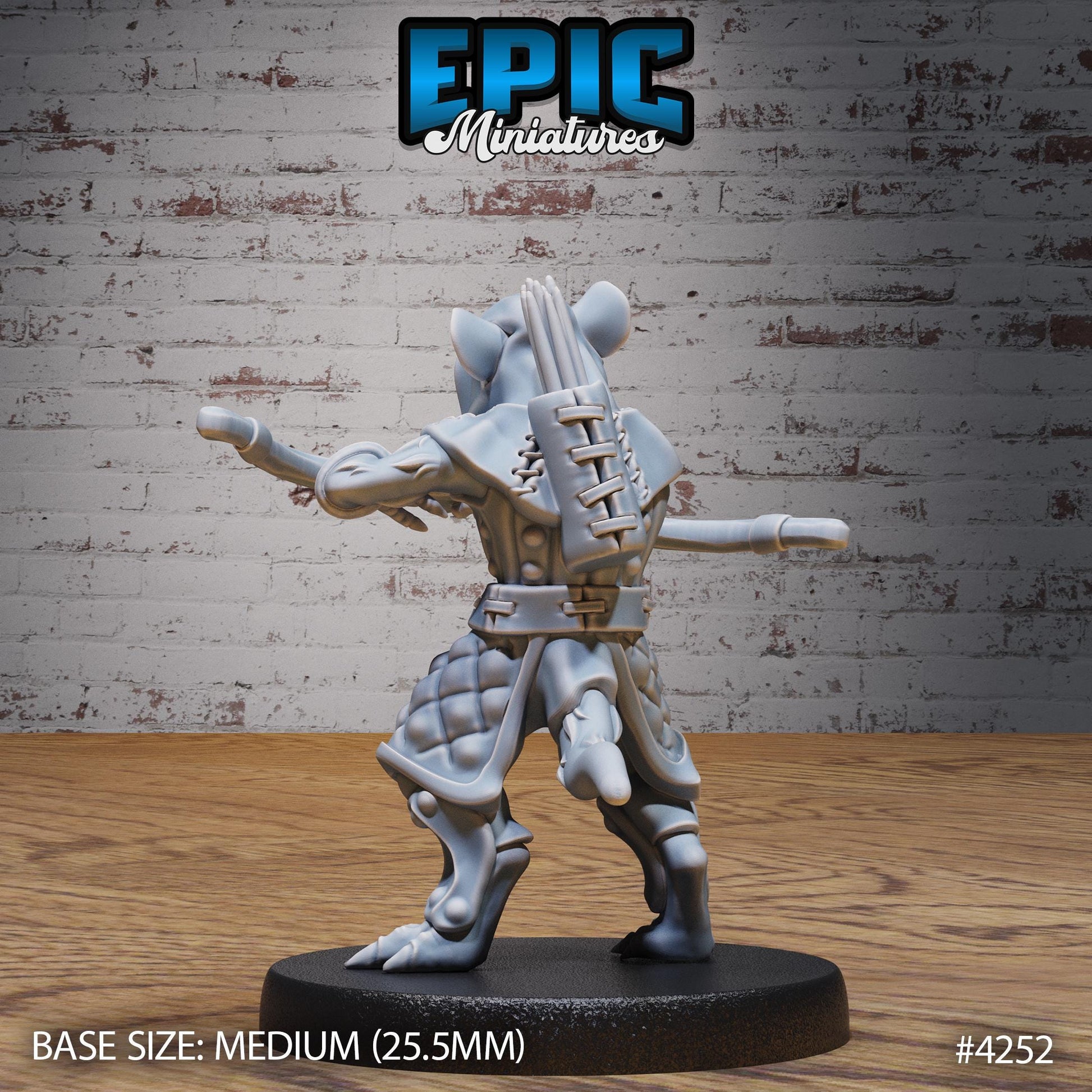 Sewer Rat Tribe Bundle B (Medium) | Premium DnD Minis | High Quality Resin | Fantasy Rats, Bard, Wizard, Cleric, Drunk, Enemy, Beast