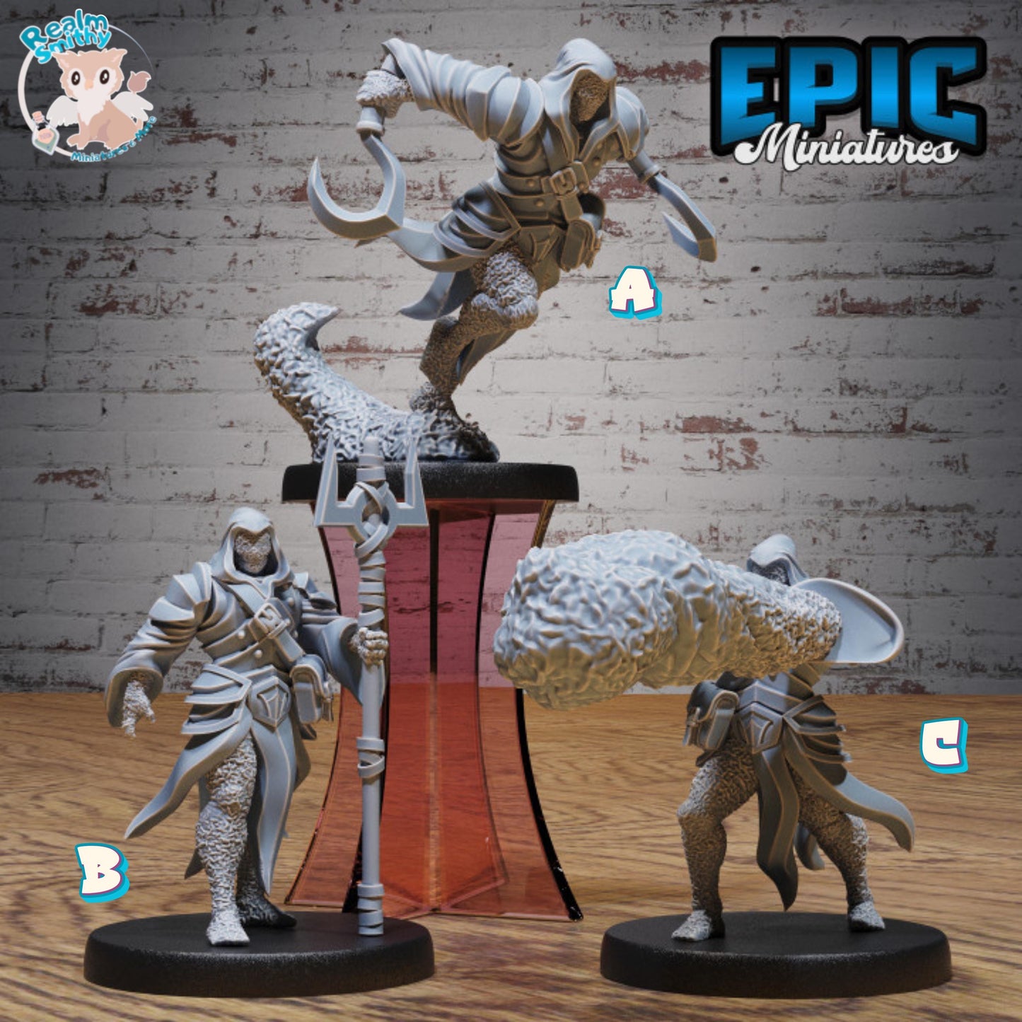 Plague Incarnate Bundle (Medium) | Premium DnD Minis | High Quality Resin Miniature | Sick, Enemy, Magic, Scythe, Run, Ground Pestilence
