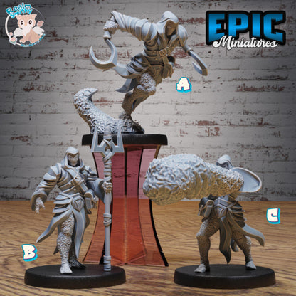 Plague Incarnate Bundle (Medium) | Premium DnD Minis | High Quality Resin Miniature | Sick, Enemy, Magic, Scythe, Run, Ground Pestilence