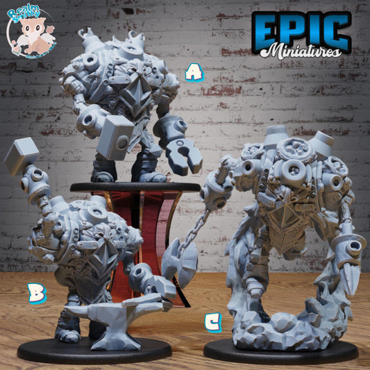 Stone Dwarf Construct Bundle (Large) | Premium DnD Minis | D&D RPG | High Quality Resin Miniature