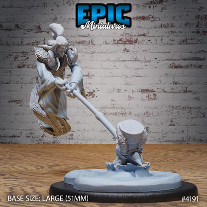 Dao Classic Miniature (Large) | Premium DnD Minis | High Quality Resin Miniature | Fantasy, Hammer, Magic Genie, Forgotten Realm