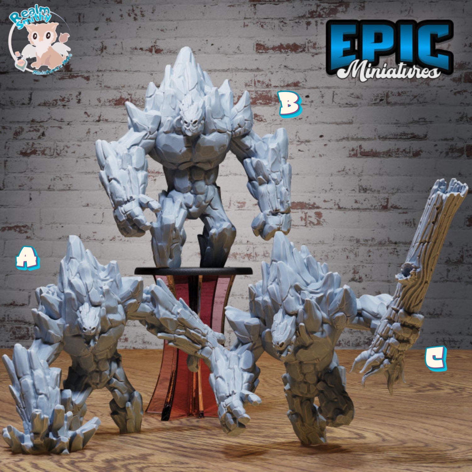 Earth Elemental (Large) | Premium DnD Minis | High Quality Resin Miniature | Fantasy, Rocks, Golem, Troll, Earth, Rock, Stone, Creature