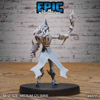 Fire Genasi Female (Medium) | Premium DnD Minis High Quality Resin | Fantasy, Torch Gun, Run, Flame, Pathfinder, Elemental, Artificer Pistol