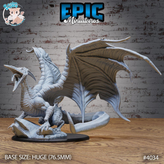 Pterosaur Dragon Miniature (Huge) | Premium DnD Miniatures | High Quality Resin | Wyrm, Wyvern, Wings, Lizard, Attack, Enemy, Dinosaur