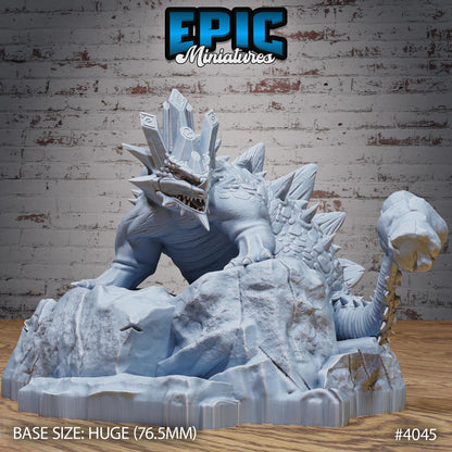 Hammertail Dinosaur Miniature (Huge) | Premium DnD Minis | High Quality Resin | Hammer Tail, Ankylosaurus, Dino, Beast, Spikes, Stegosaurus