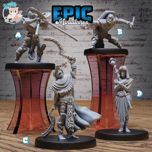 Mummy Warrior Miniatures A (Medium) | Premium DnD Minis High Quality Resin | Fantasy, Mummy, Skeleton, Undead, Anubis, Egyptian