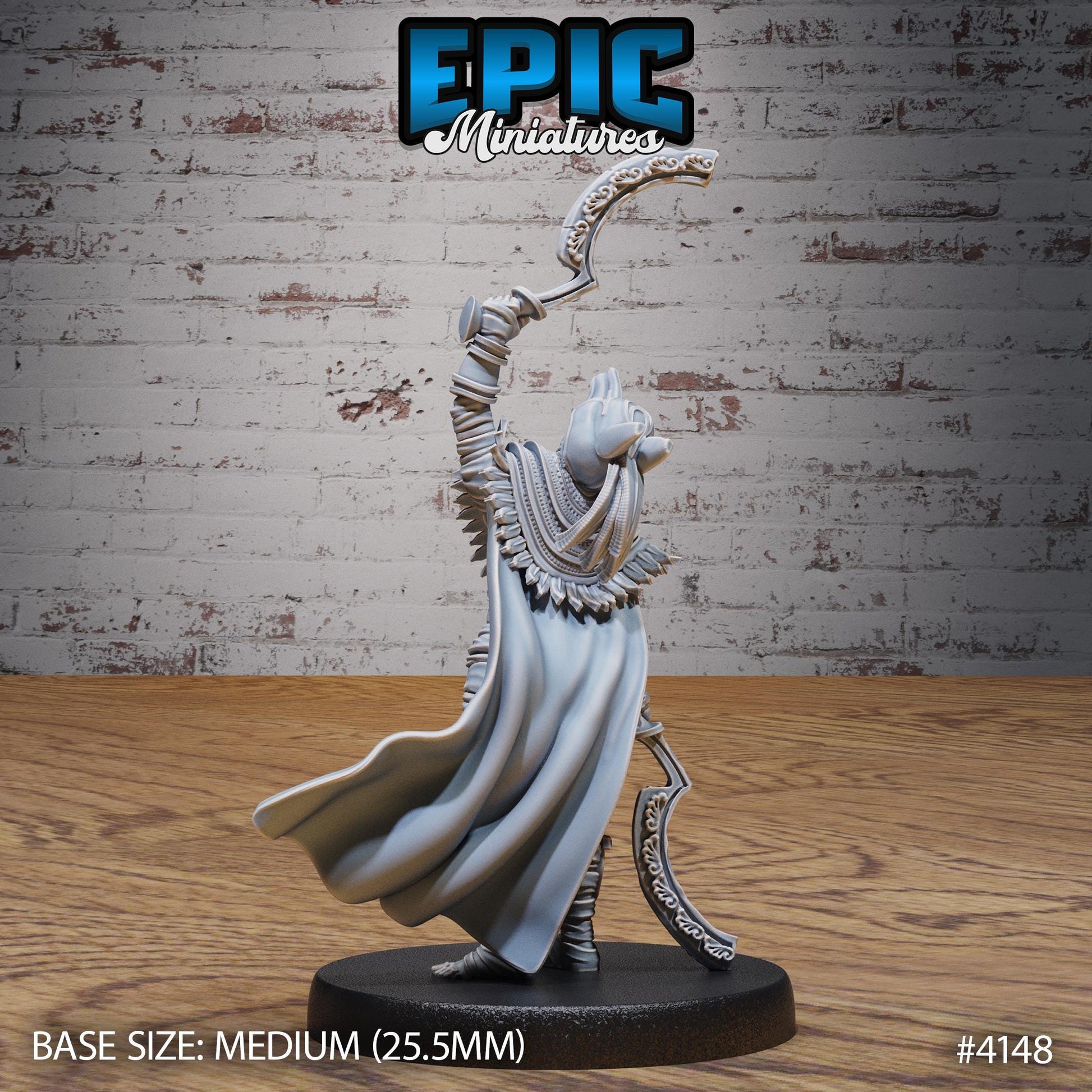 Mummy Warrior Miniatures A (Medium) | Premium DnD Minis High Quality Resin | Fantasy, Mummy, Skeleton, Undead, Anubis, Egyptian