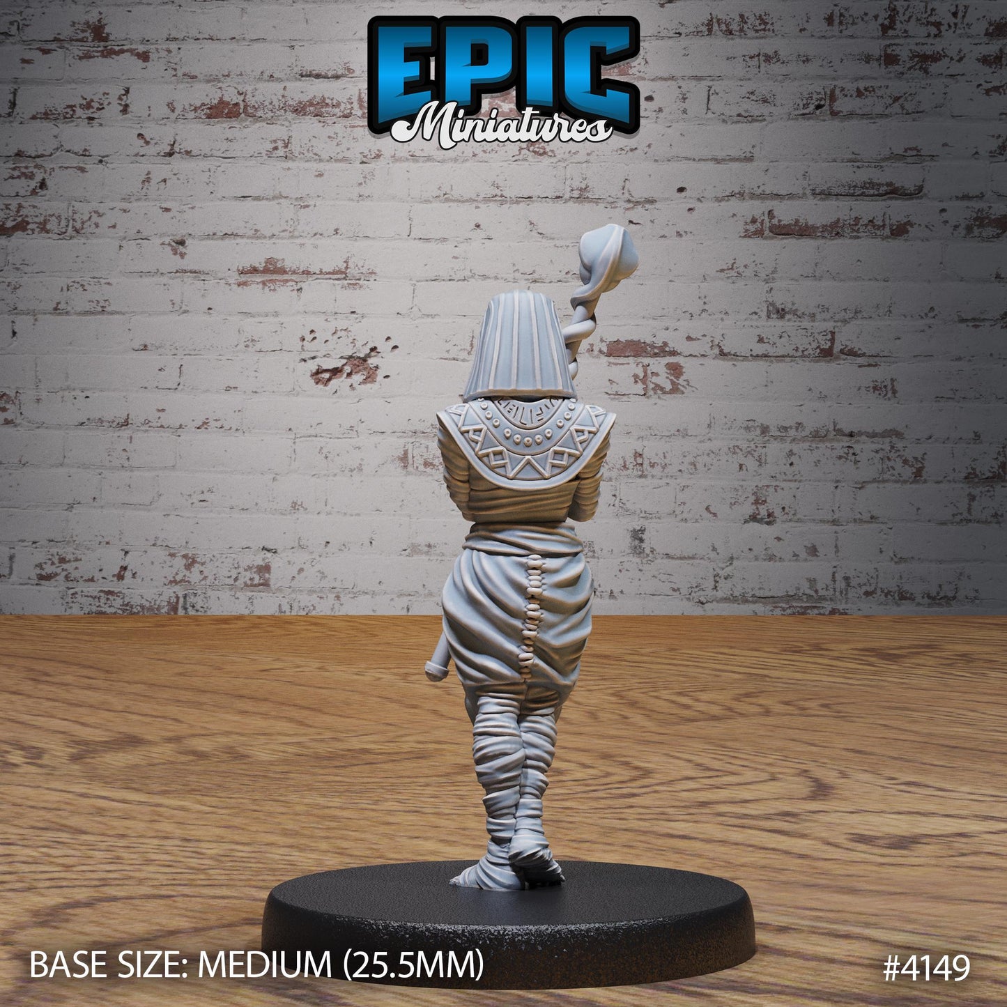 Mummy Warrior Miniatures A (Medium) | Premium DnD Minis High Quality Resin | Fantasy, Mummy, Skeleton, Undead, Anubis, Egyptian