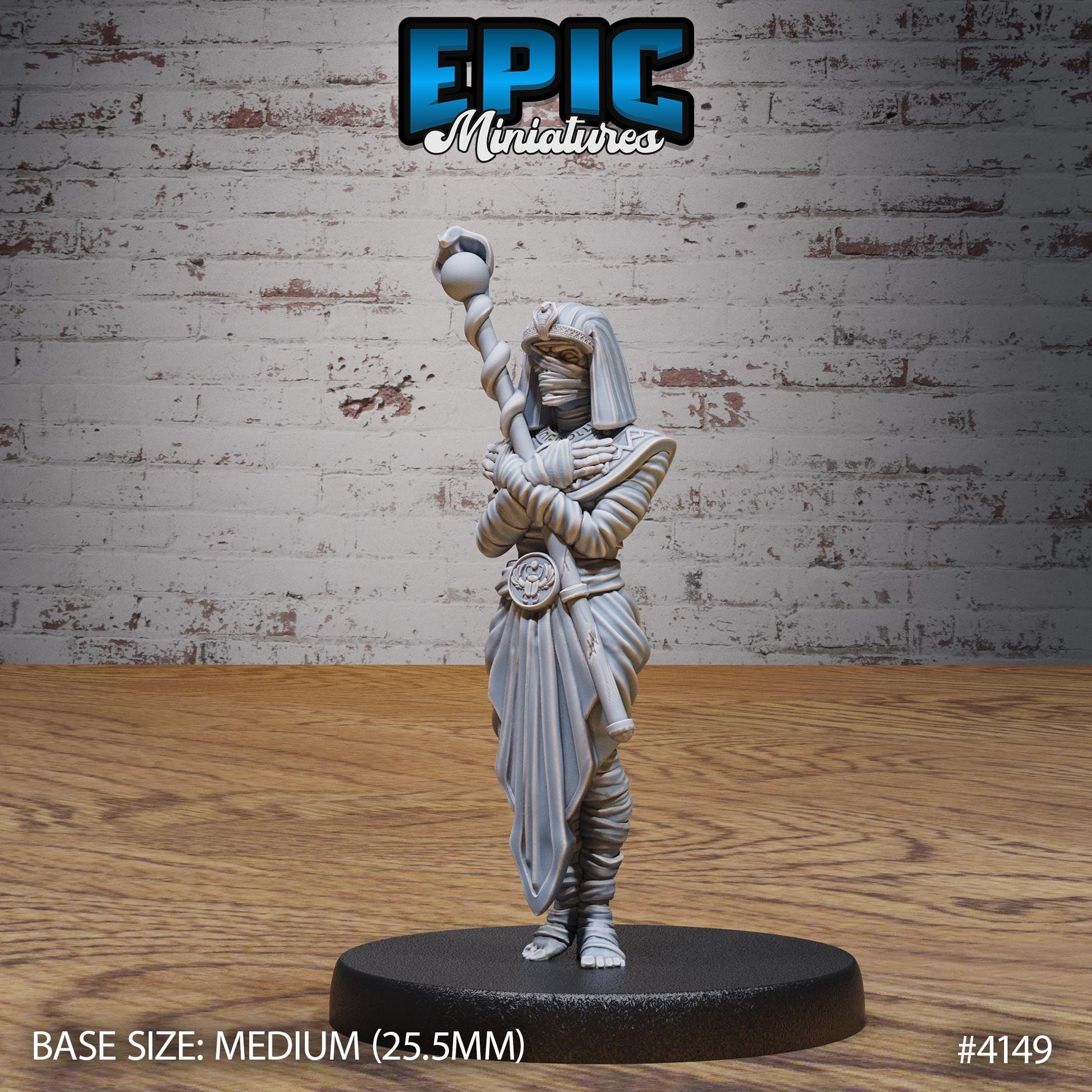 Mummy Warrior Miniatures A (Medium) | Premium DnD Minis High Quality Resin | Fantasy, Mummy, Skeleton, Undead, Anubis, Egyptian