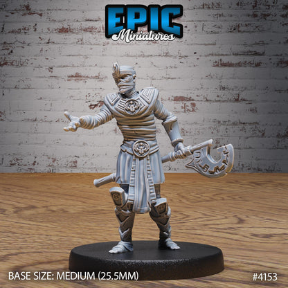 Mummy Warrior Miniatures B (Medium) | Premium DnD Minis High Quality Resin | Fantasy, Mummy, Skeleton, Undead, Anubis, Egyptian