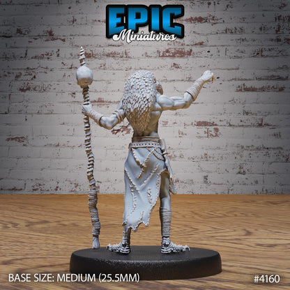 Servant of Thot Miniature (Large Creature) | Premium DnD Minis High Quality Resin Miniature | Fantasy, Mummy, Staff, Aarakocra