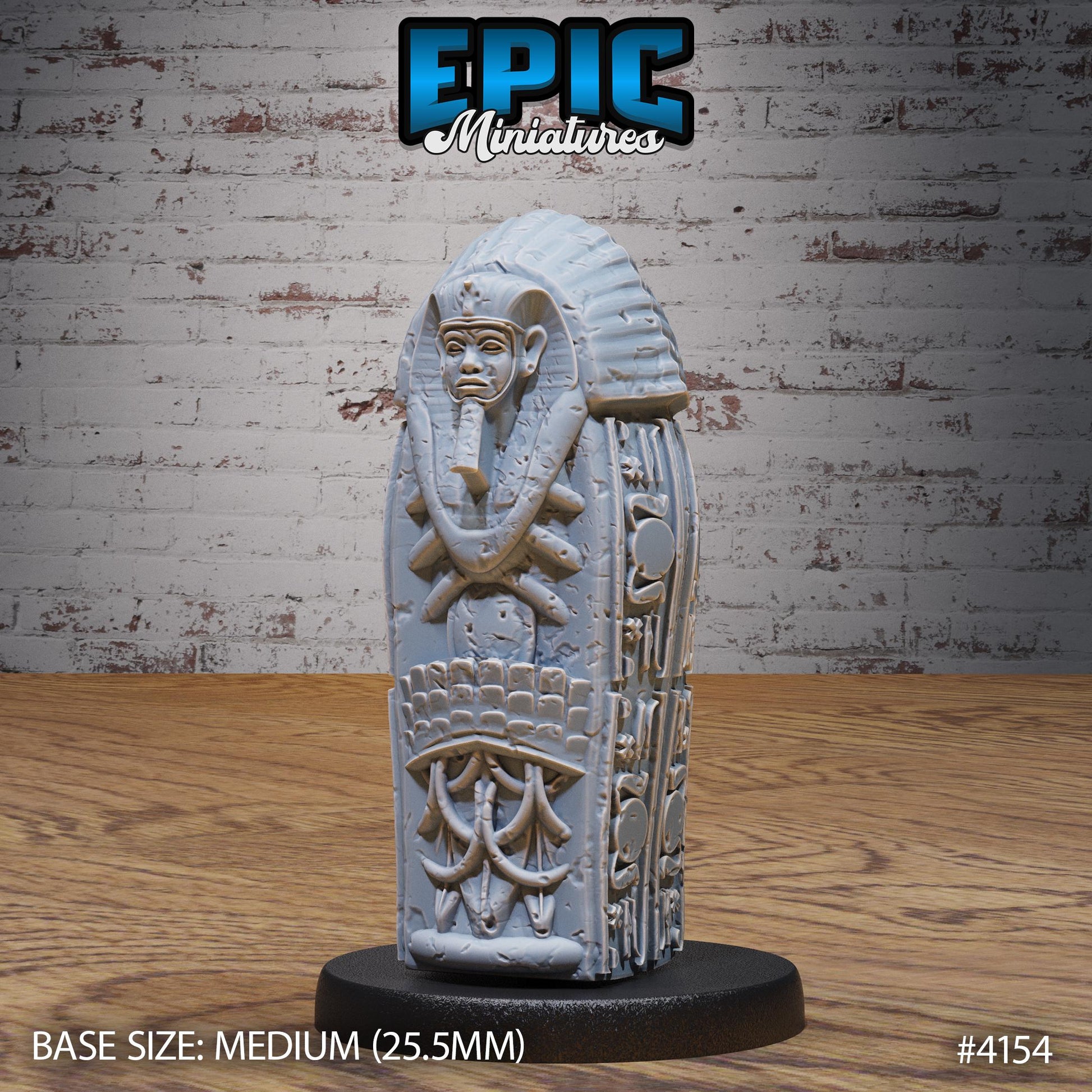 Ancient Egyptian High Priest Miniature (Medium) | Premium DnD Minis High Quality Resin | Fantasy, Mummy, Tomb, Magic, Scythe