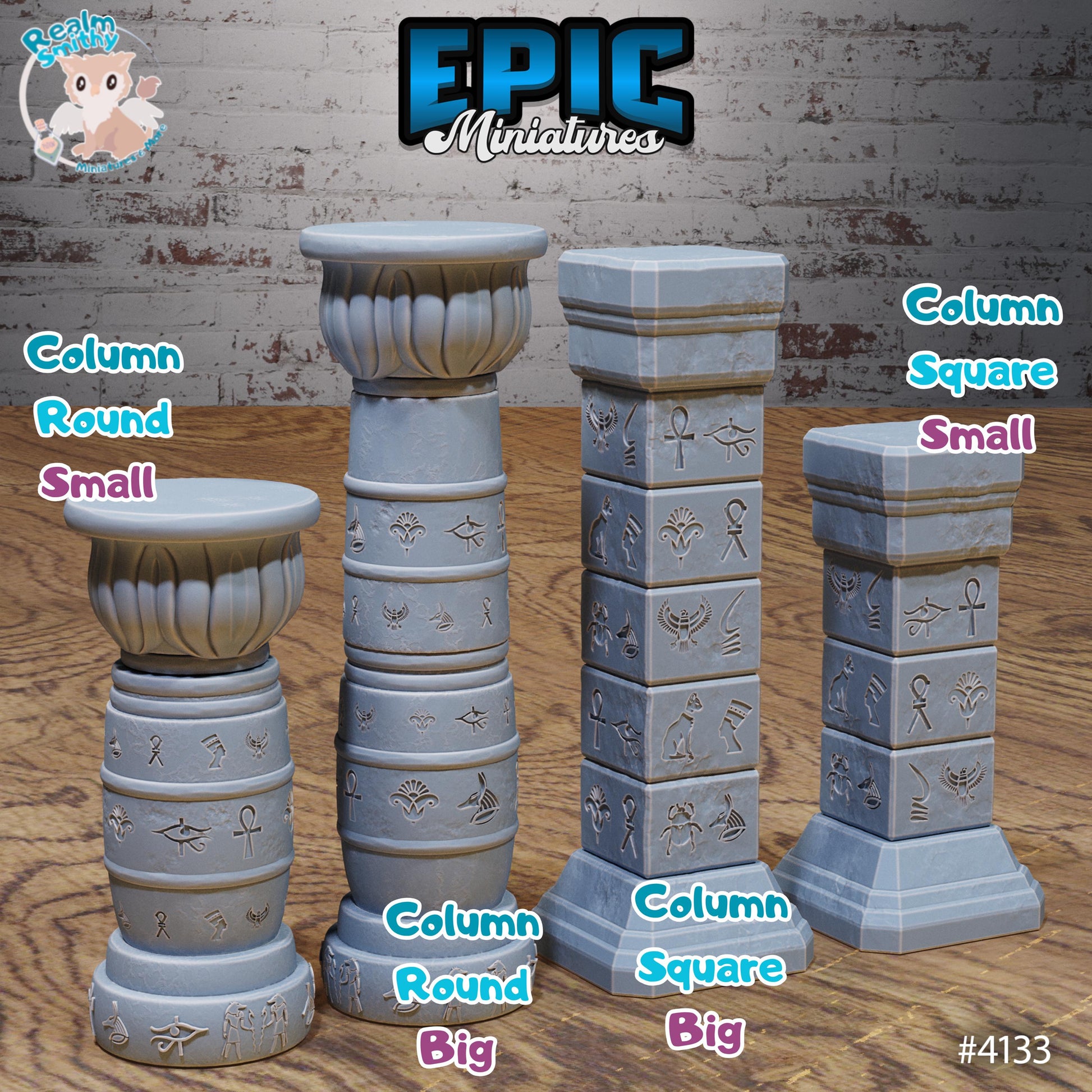 Ancient Egyptian Scatter Miniature (Bundle B) | Premium DnD Minis High Quality Resin | Sphinx, Terrain, Hieroglyphs, Columns, Portals Portal