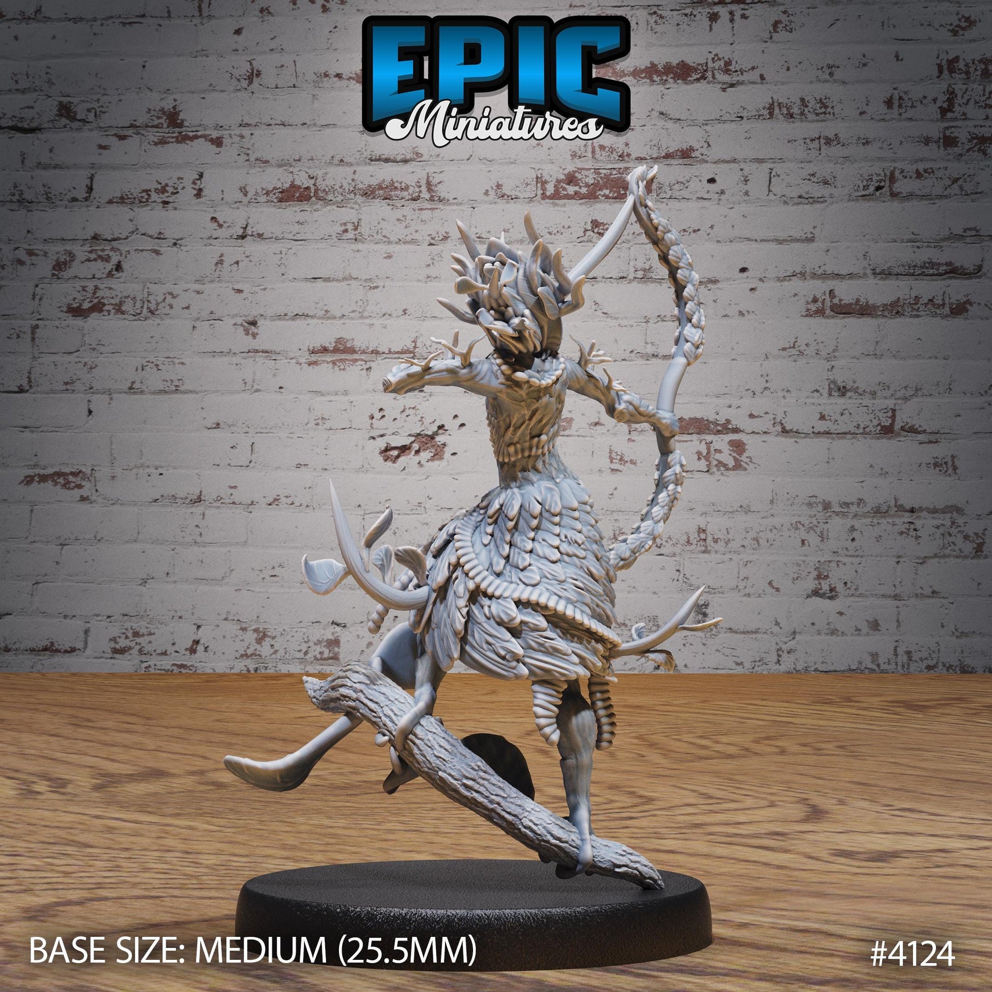 Female Nut Dryad Miniature (Medium) | Premium DnD Minis High Quality Resin | Fantasy, Witch, Fairy, Cute, Walnut, Sword Fighter