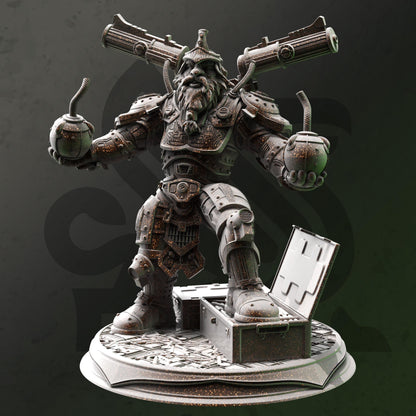 Duktuk - Dwarven Grenadier (Medium) | 32mm Hero Scale | Premium DnD Miniature High Quality Resin | DM Stash