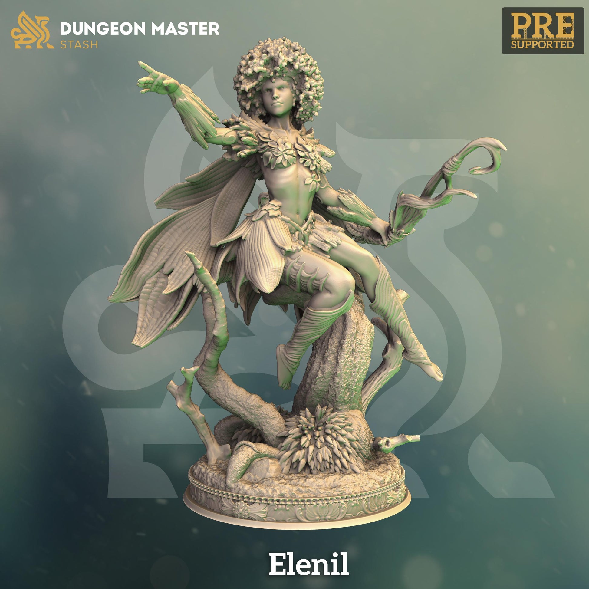 Elenil - Forest Dryad (Medium) | 32mm Hero Scale | Premium DnD Miniature High Quality Resin | DM Stash