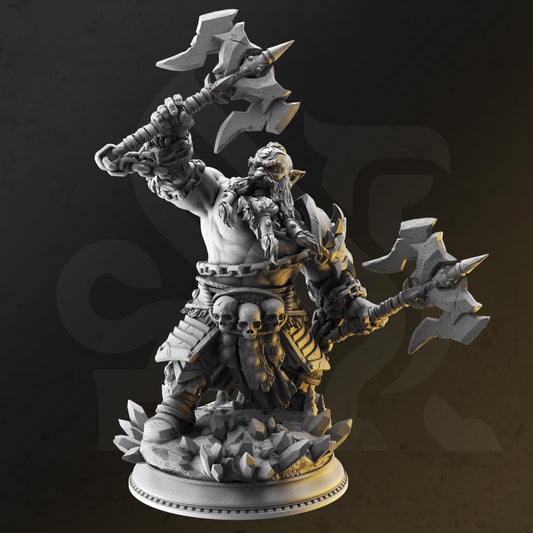 Korthart the Hateful Heart - Dark Dwarf Berserker Barbarian (Medium) | 32mm Hero Scale | Premium DnD Miniature High Quality Resin |DM Stash|