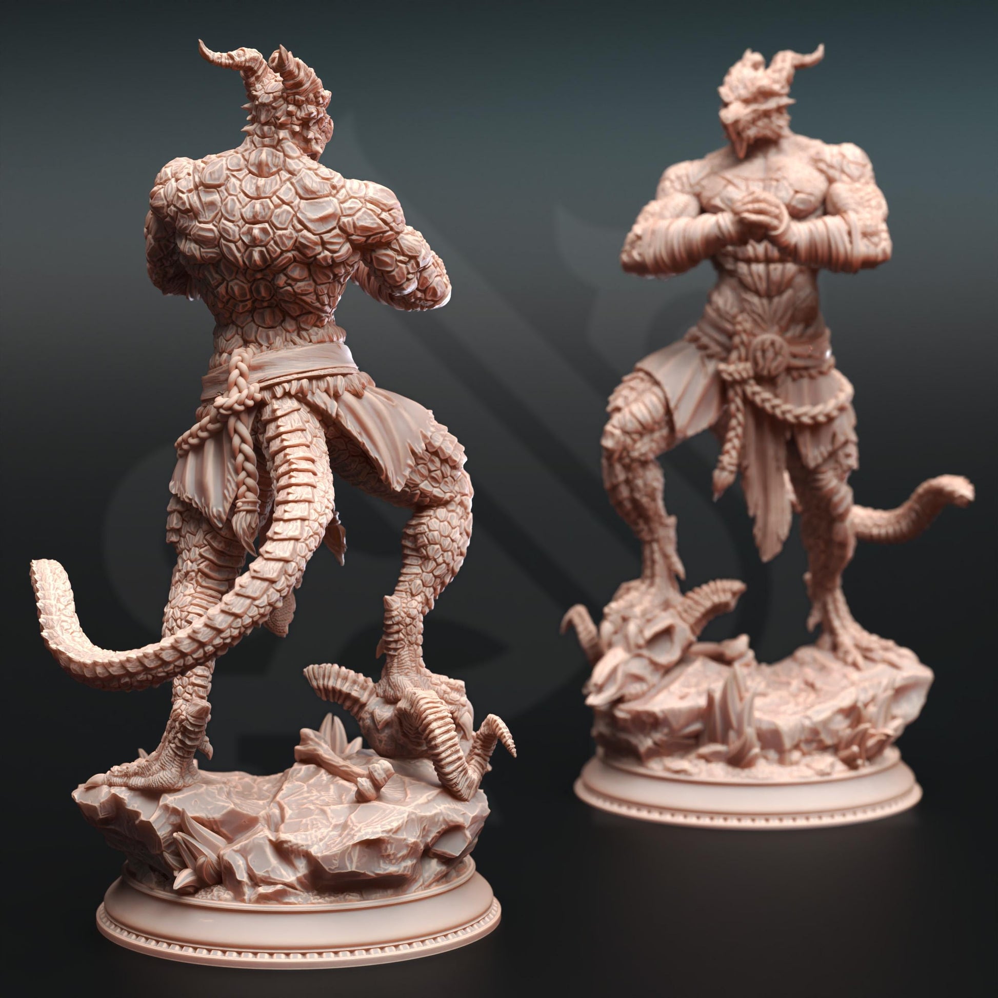 Dragonborn Pugilist - Kuthrak'Va (Medium) | 32mm Hero Scale | Premium DnD Miniature High Quality Resin | DM Stash