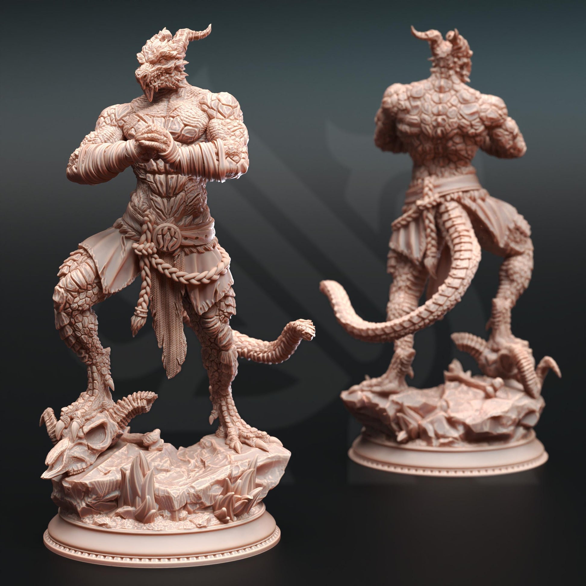 Dragonborn Pugilist - Kuthrak'Va (Medium) | 32mm Hero Scale | Premium DnD Miniature High Quality Resin | DM Stash
