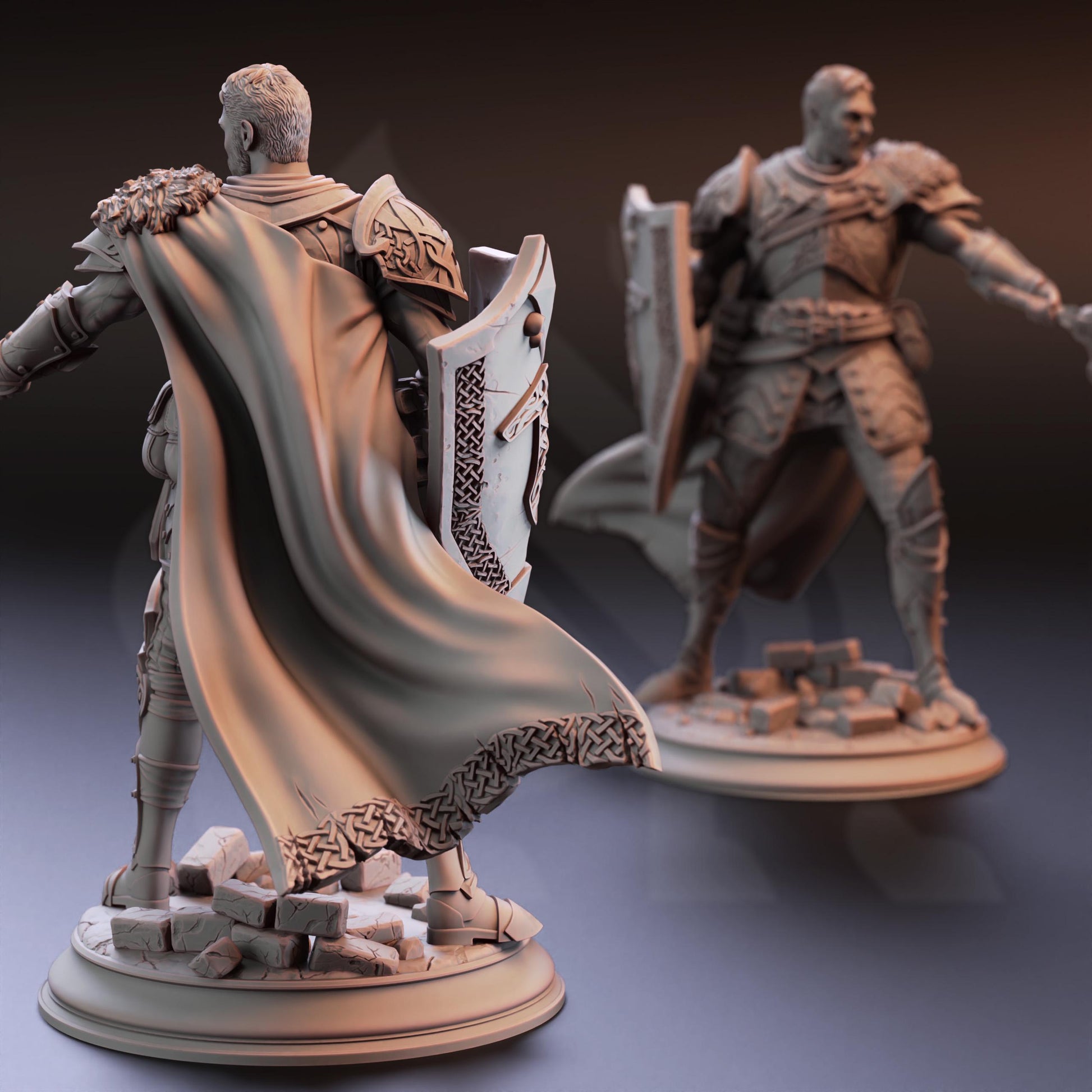 Nordic Nature Paladin - Lizarin (Medium) | 32mm Hero Scale | Premium DnD Miniature High Quality Resin |DM Stash| Male Human, Fighter, Sword