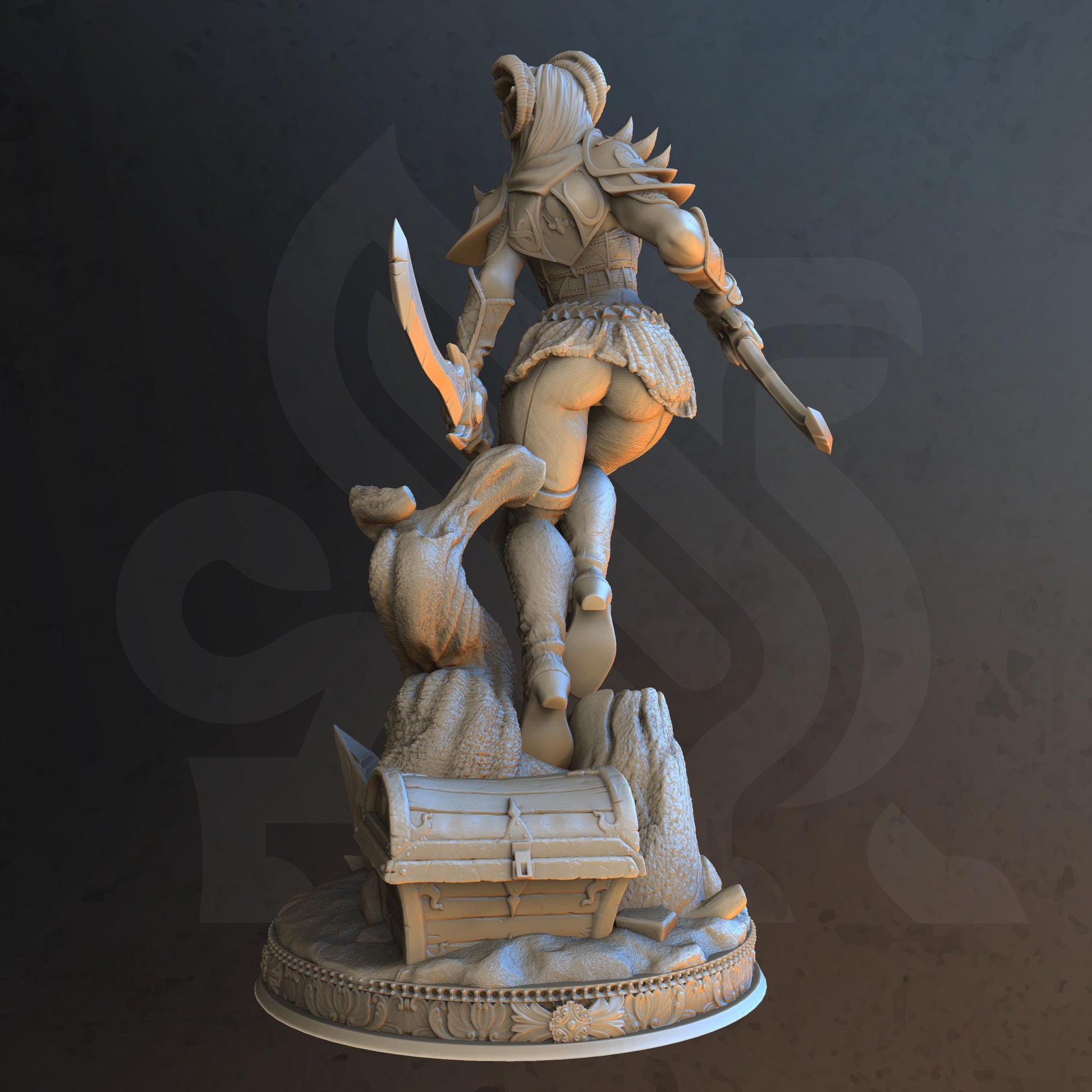 Master of Poisoned Talons – Orlena (Medium) | 32mm Hero Scale | Premium DnD Miniature High Quality Resin |DM Stash| Tiefling, Rogue, Sexy