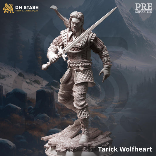 Old Master Bloodhunter - Tarick Wolfheart (Medium) | 32mm Hero Scale | Premium DnD Miniature High Quality Resin |DM Stash| Male Human