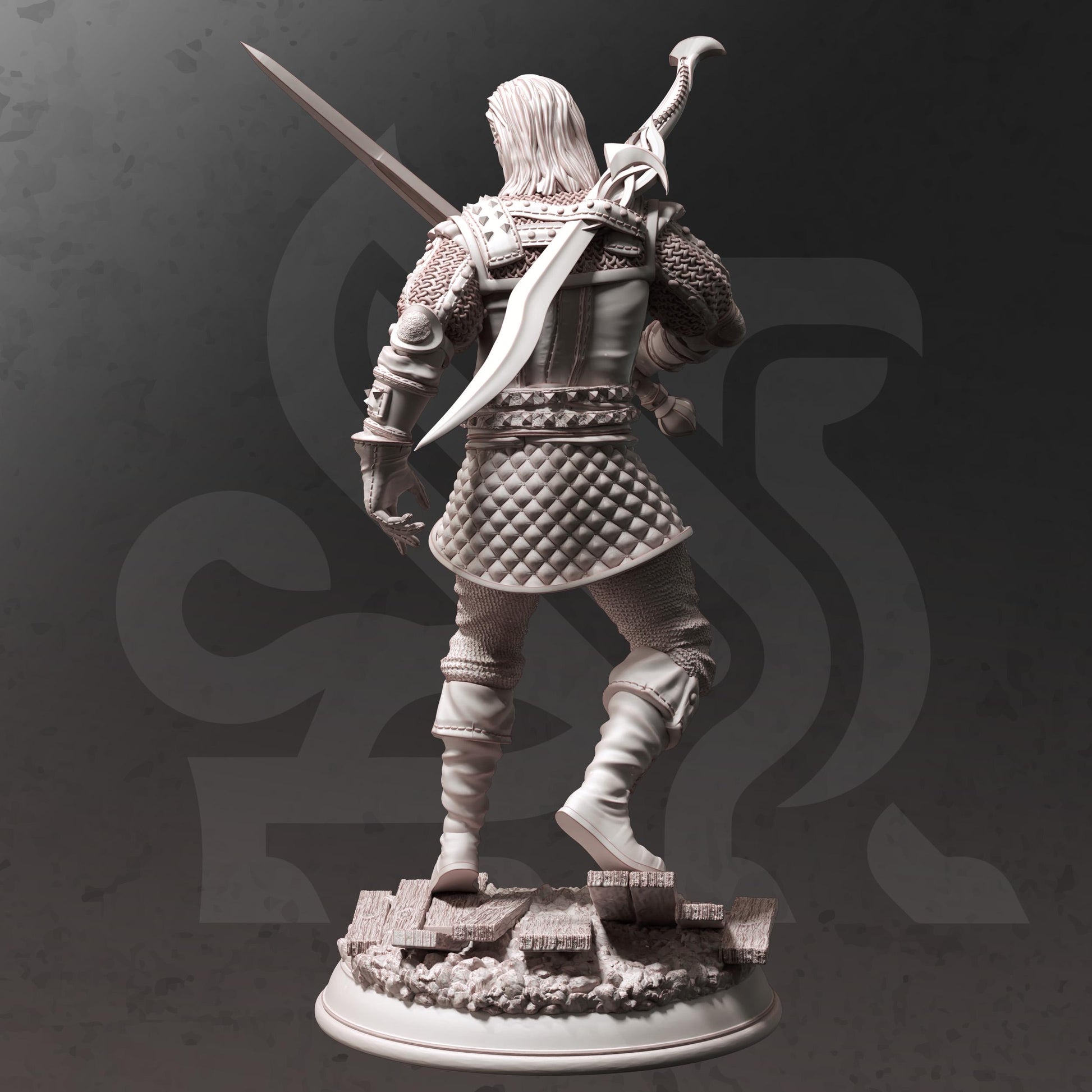 Old Master Bloodhunter - Tarick Wolfheart (Medium) | 32mm Hero Scale | Premium DnD Miniature High Quality Resin |DM Stash| Male Human
