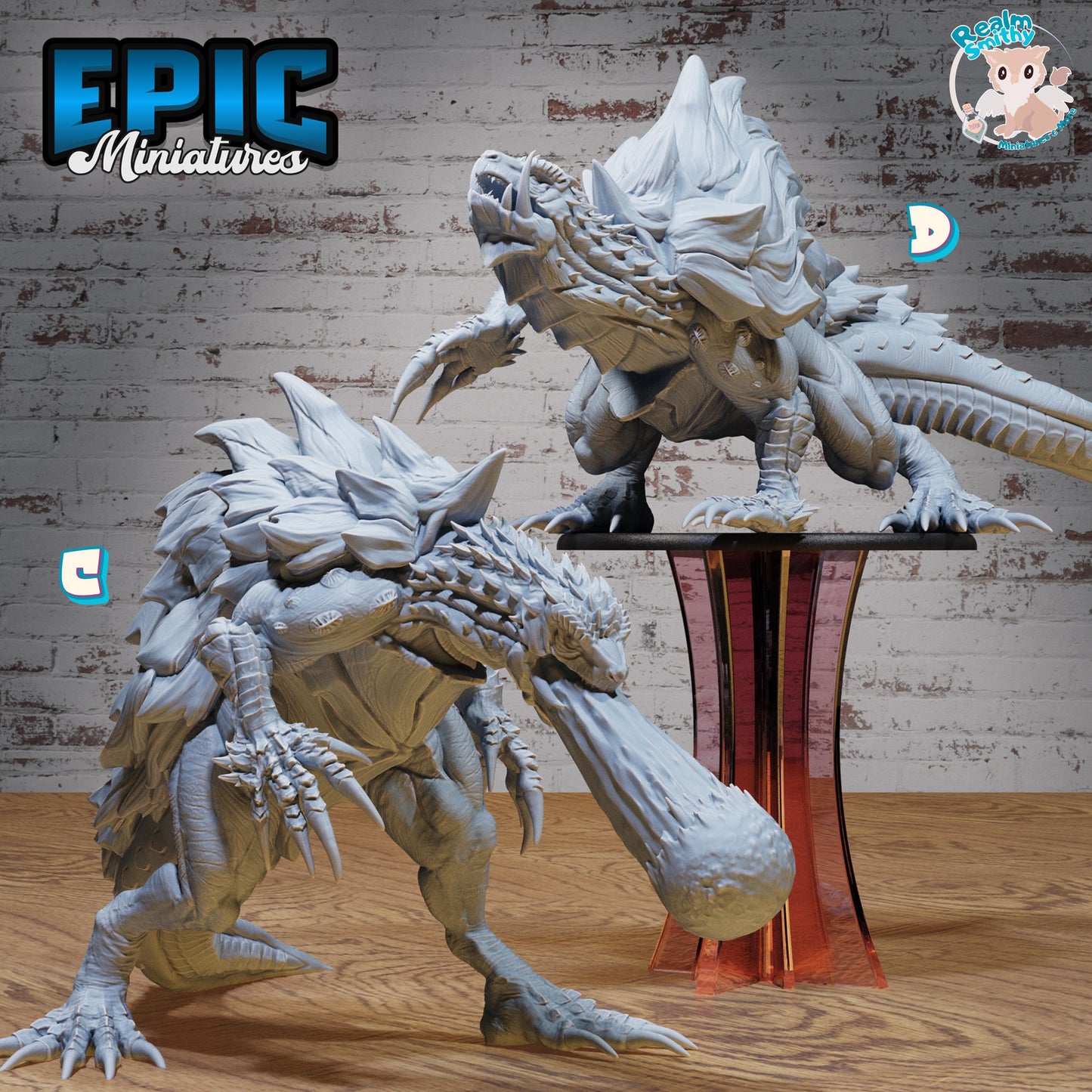 Turtle Zilla (Huge) | Premium DnD Miniatures | High Quality Resin | Tortle, Monster, Godzilla, Shell, Fire Breathing, Beast, Monster, Enemy