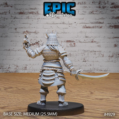 Oni Samurai (Medium) | Premium DnD Minis High Quality Resin | Male, Asian, Axe, Sword, Katana, Fighter, Japan, Japanese