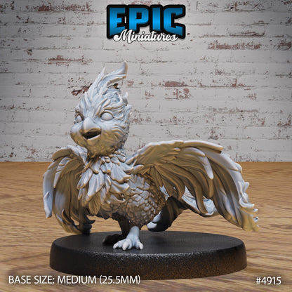 Phoenix Hatchling (Medium) | Premium DnD Minis High Quality Resin | Baby, Wyrmling, Toddler, Cute, Adorable, Beast, Fire Monster, Creature