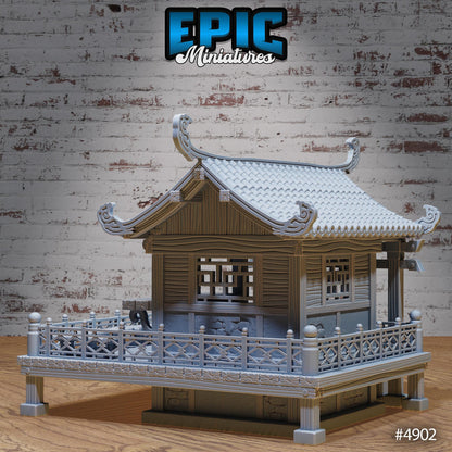 Village Houses East | Premium DnD Minis High Quality Resin | Japanese, Shop, Store, Home, East Asia, Asian, Trees, Overgrowth, Japan, China